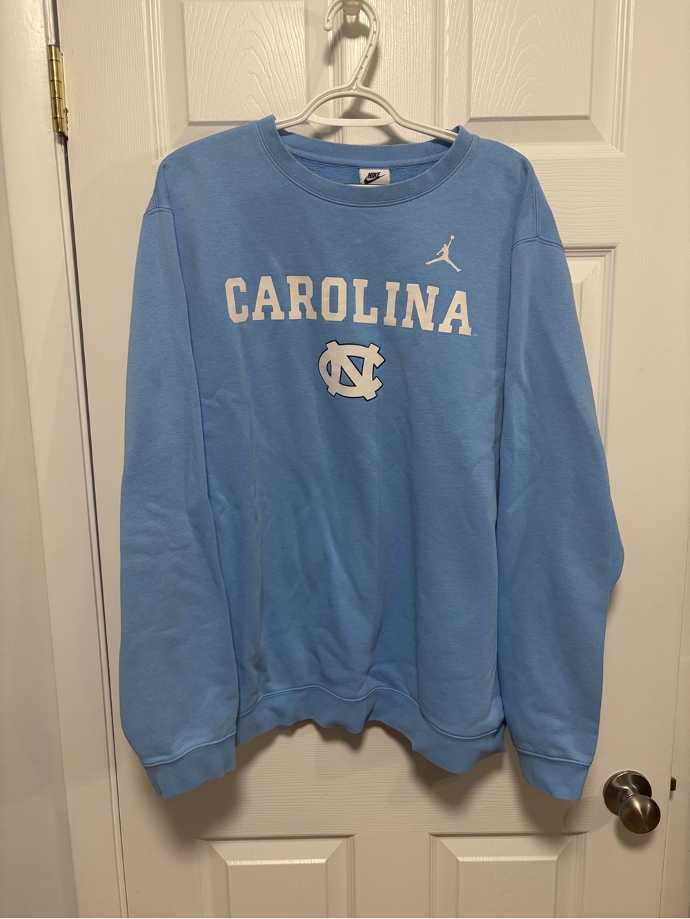 Jordan Nike UNC Tar Heels Crewneck Sweatshirt Light Blue Mens XXL Carolina
